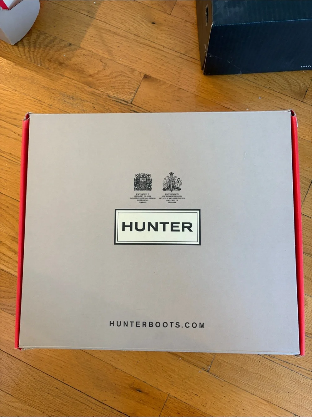 Hunter Black and Gray Lace-Up Waterproof Boots